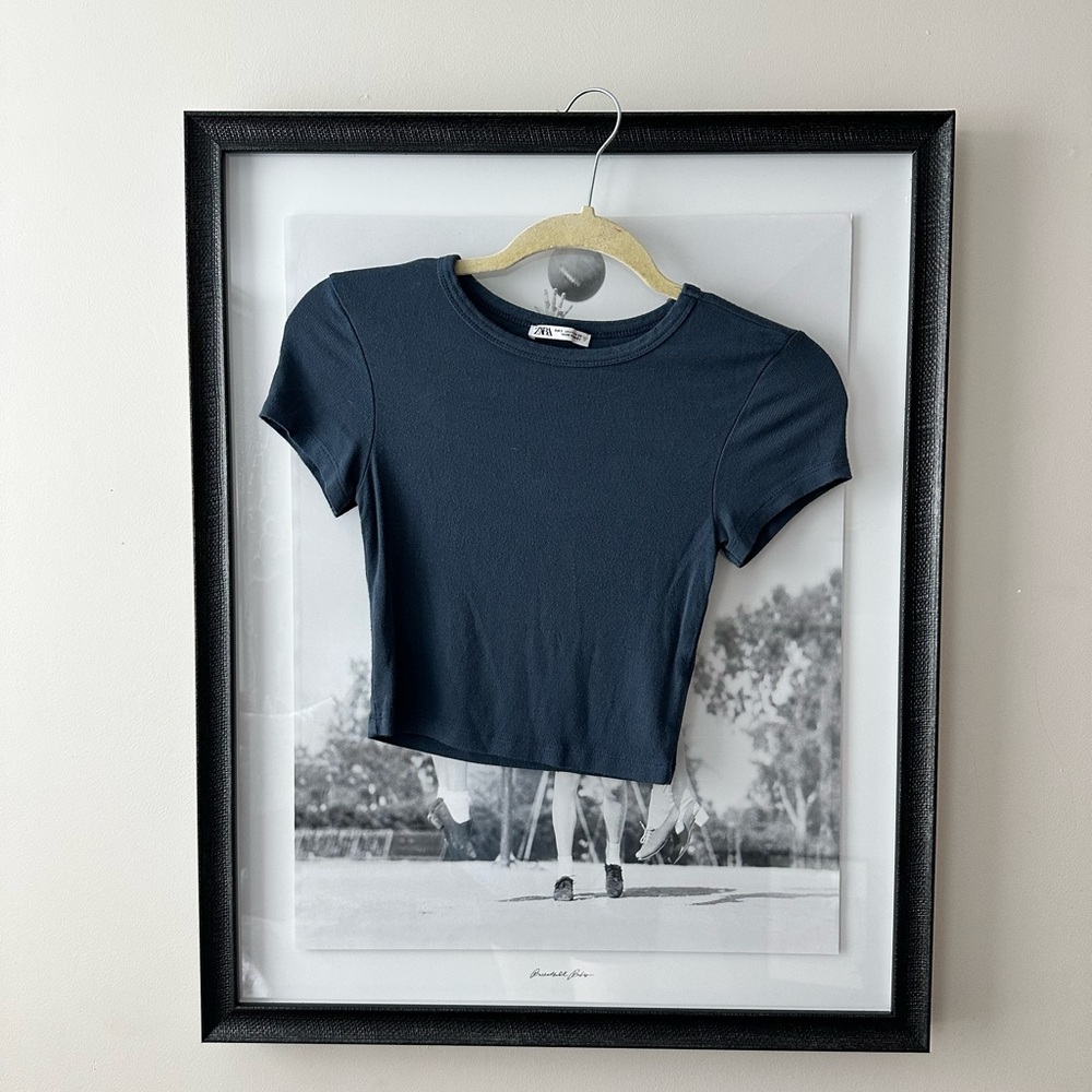 Zara Navy Crop Top